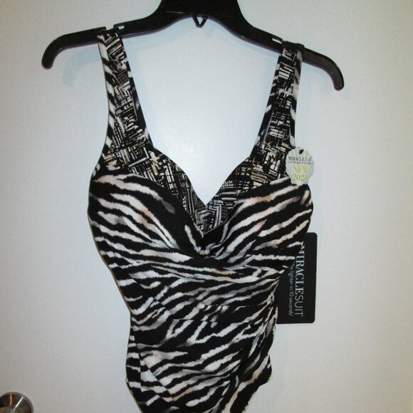 Miraclesuit Escape One Piece in Tigre Sombre NWT Sz 16 - Picture 8 of 15